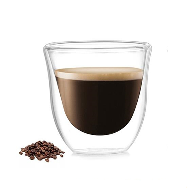 GD0527A Double Wall Insulation Glass Coffee Mug
